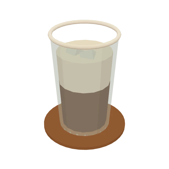 A coconut cold brew, as it's served in Cuppology