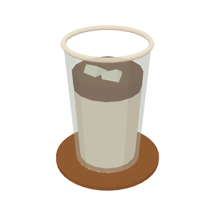 A coconut latte, as it's served in Cuppology
