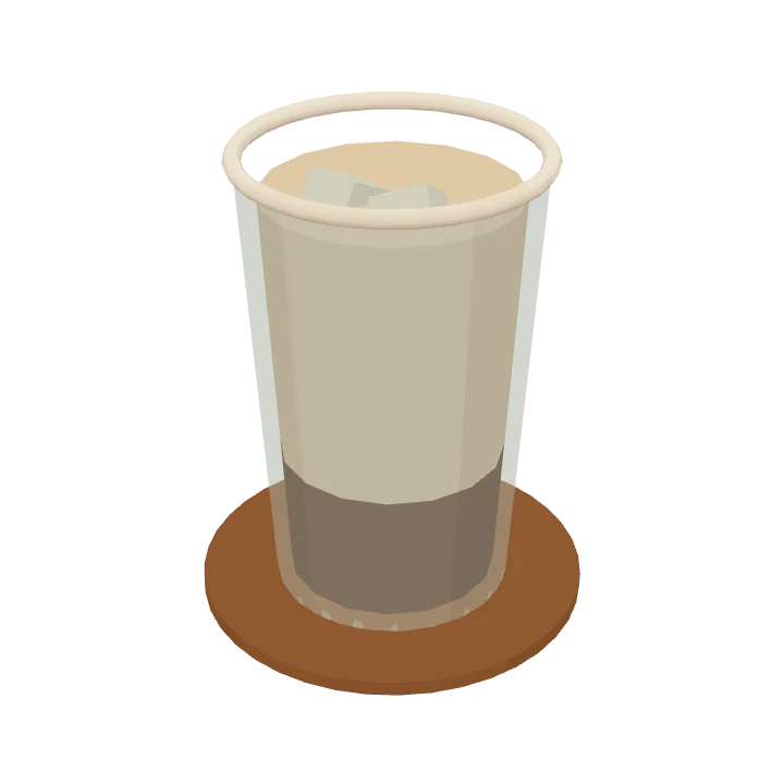 A cold brew latte, as it's served in Cuppology