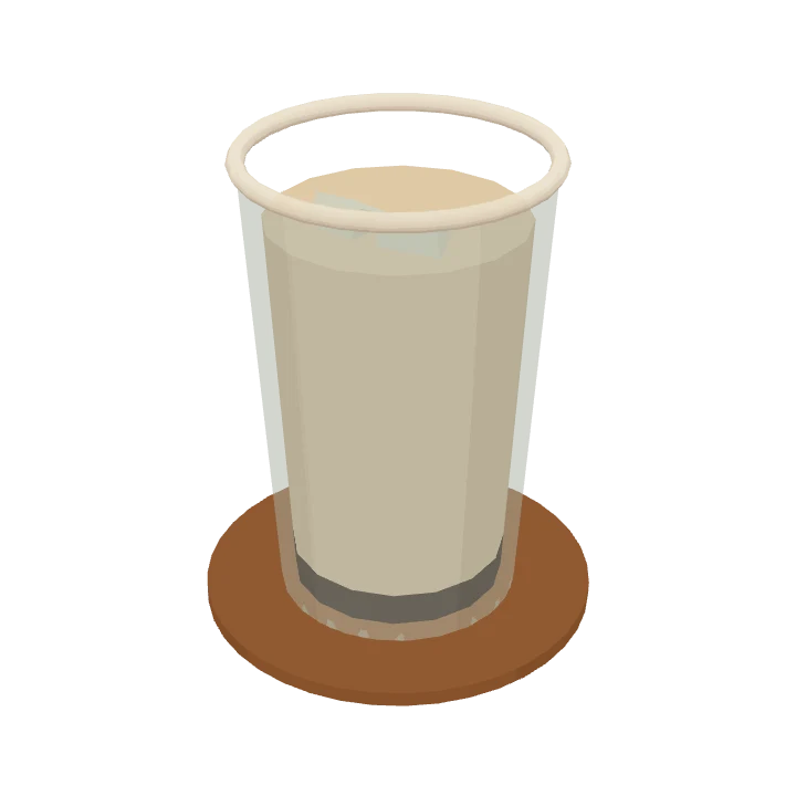 A iced chocolate, as it's served in Cuppology