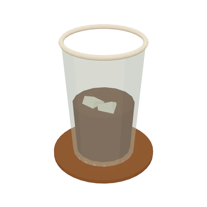 A iced espresso, as it's served in Cuppology